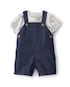 Jardineira jeans bebê com camiseta - Multicor | Carter’s
