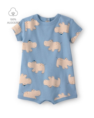 Macaquinho bebê estampado - Azul | Carter’s