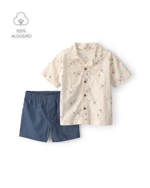 Conjunto infantil 2 peças estampado - Multicor | Carter's