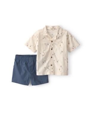 Conjunto infantil 2 peças estampado - Multicor | Carter's