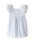 Vestido infantil xadrez com babados - Azul | Carter’s