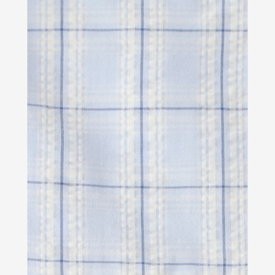 Vestido infantil xadrez com babados - Azul | Carter’s