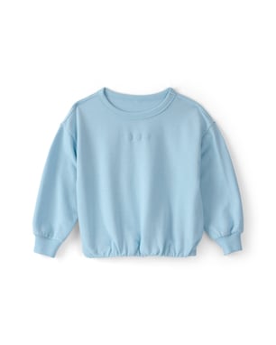 Blusa de moletom infantil com bordado floral - Azul | Carter’s