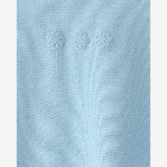Blusa de moletom infantil com bordado floral - Azul | Carter’s