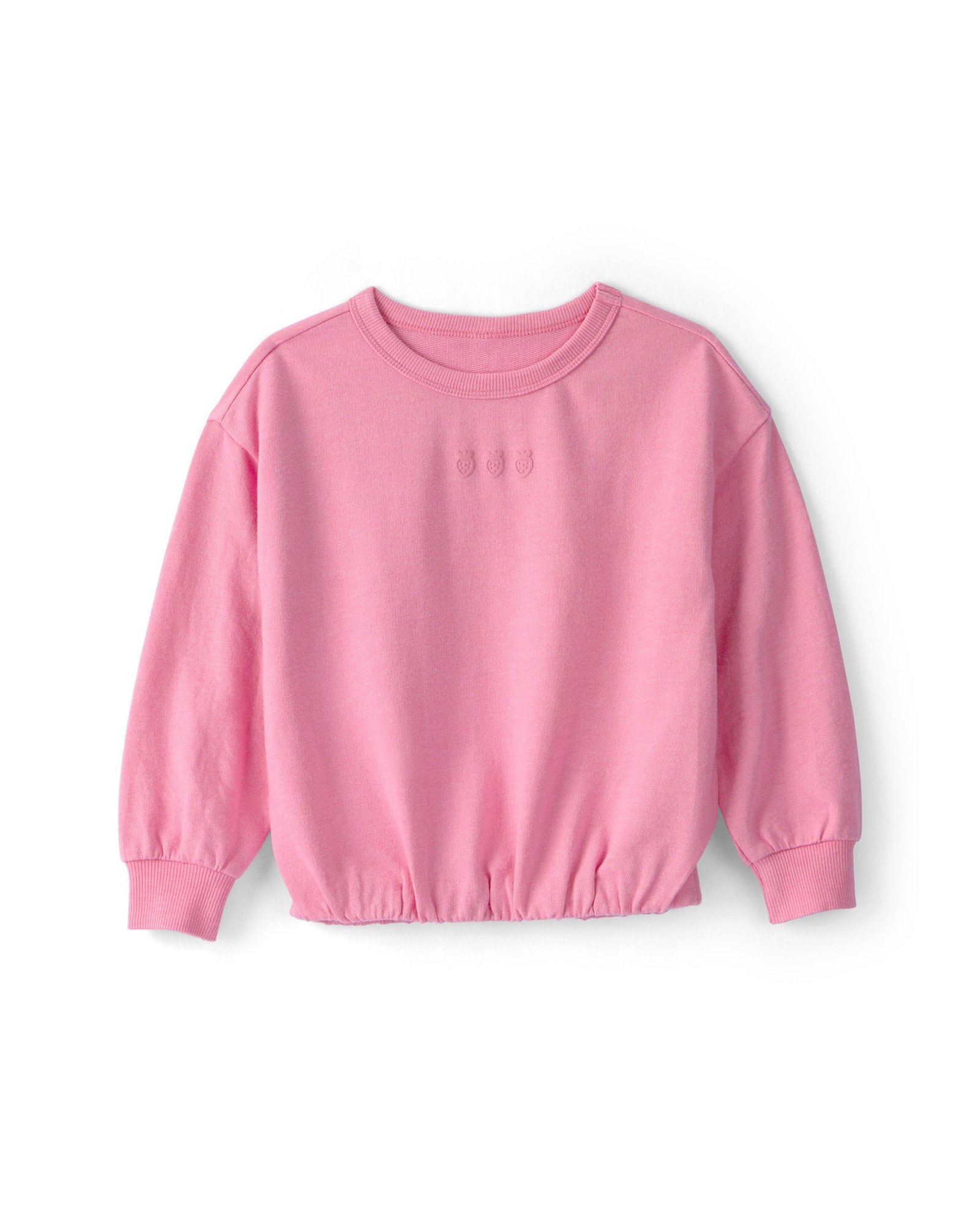 Blusa de moletom infantil com bordado - Rosa | Carter’s