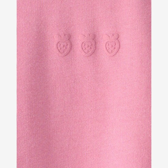 Blusa de moletom infantil com bordado - Rosa | Carter’s