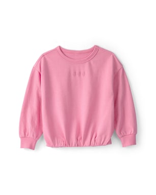 Blusa de moletom infantil com bordado - Rosa | Carter’s