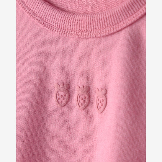 Blusa de moletom infantil com bordado - Rosa | Carter’s