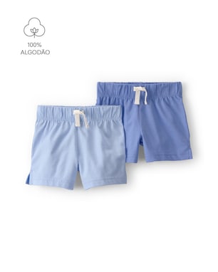 Kit short bebê 2 peças - Azul | Carter’s