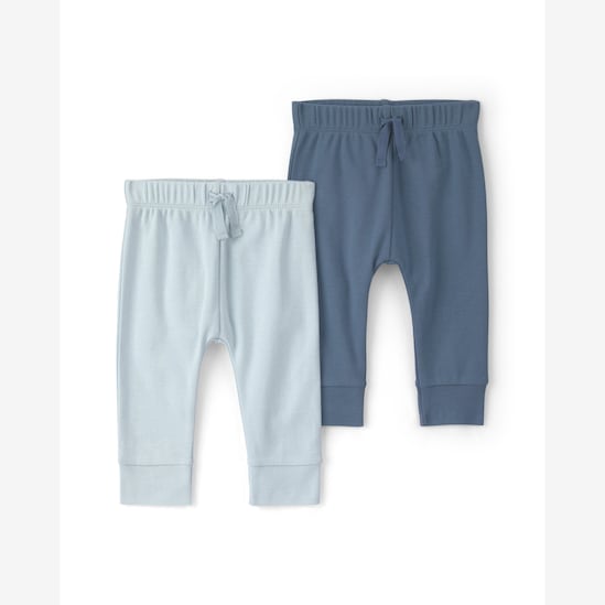 Kit calça bebê 2 peças cós elástico - Azul | Carter’s