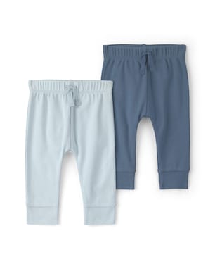 Kit calça bebê 2 peças cós elástico - Azul | Carter’s