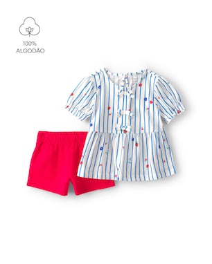Conjunto curto infantil 2 peças estampado - Multicor | Carter’s