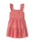 Vestido infantil evasê alças com babados - Vermelho | Carter's