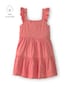 Vestido infantil evasê alças com babados - Vermelho | Carter's