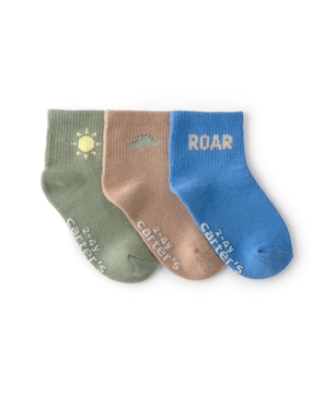 Kit meias 3 pares estampado - Multicor | Carter's