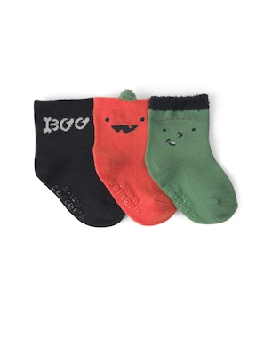 Kit meia bebê 3 pares Halloween - Multicor | Carter's