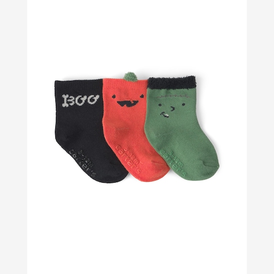 Kit meia bebê 3 pares Halloween - Multicor | Carter's
