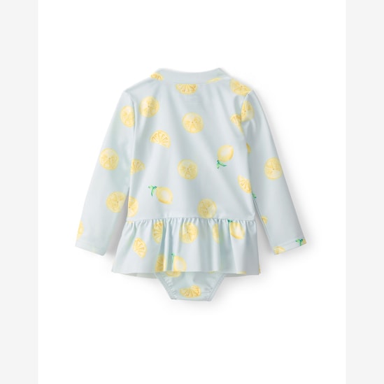 Maiô bebê com saia manga longa limões - Multicor | Carter's