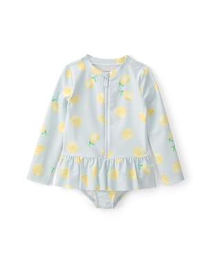 Maiô infantil com saia manga longa limões - Multicor | Carter's