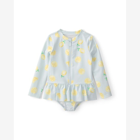 Maiô infantil com saia manga longa limões - Multicor | Carter's