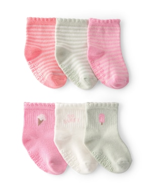 Kit meia bebê 6 pares listrado - Multicor | Carter's