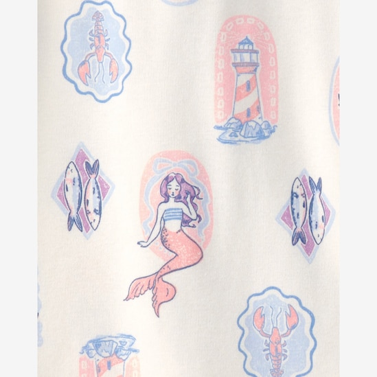 Pijama longo infantil 4 peças estampada - Multicor | Carter's