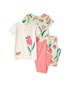 Pijama longo infantil 4 peças estampada - Multicor | Carter's