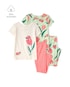 Pijama longo infantil 4 peças estampada - Multicor | Carter's