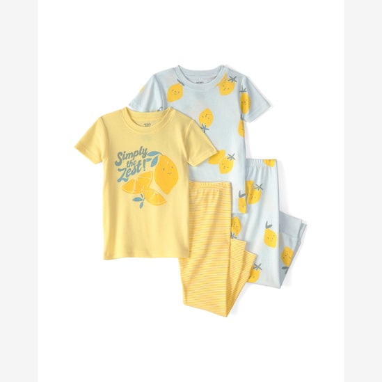 Kit pijama longo infantil 4 peças estampado - Multicor | Carter's