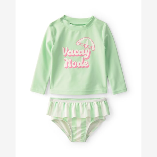 Conjunto de praia bebê 2 peças estampado - Verde | Carter's