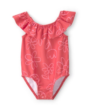 Maiô Carter's bebê menina floral UV 50+ - Vermelho Claro