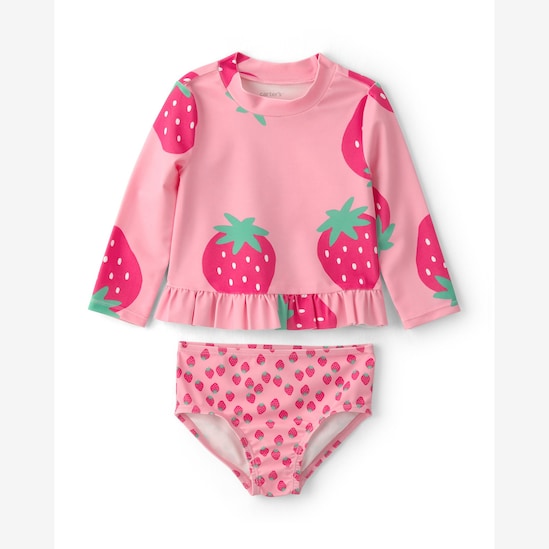 Conjunto de praia bebê 2 peças estampado - Rosa | Carter's