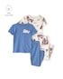 Pijama longo infantil 4 peças estampado - Multicor | Carter's