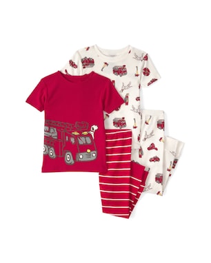 Pijama longo infantil 4 peças estampado - Multicor | Carter's