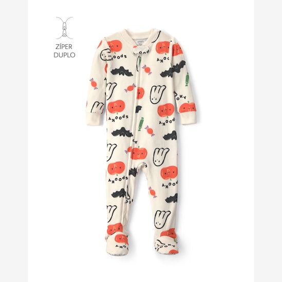 Macacão pijama bebê Halloween - Bege | Carter's
