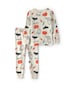 Pijama longo infantil 2 peças Halloween - Bege | Carter's