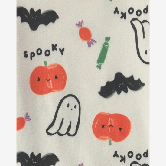 Pijama longo infantil 2 peças Halloween - Bege | Carter's