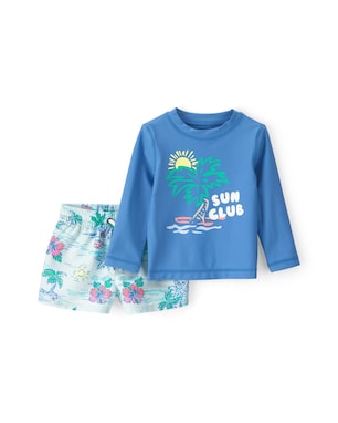 Conjunto de praia bebê 2 peças estampado - Multicor | Carter's