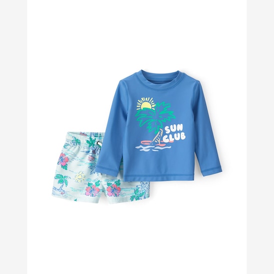 Conjunto de praia bebê 2 peças estampado - Multicor | Carter's