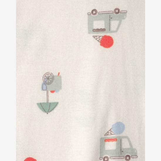 Kit macacão pijama bebê 2 peças com pezinho - Multicor | Carter's