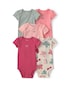 Kit body Carter's bebê menina borboleta 5 peças - Multicor