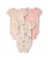 Kit body bebê 3 peças listrado floral - Multicor | Carter's