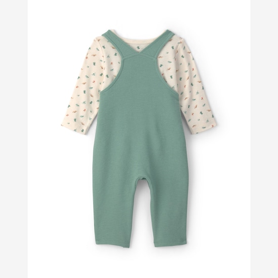 Jardineira bebê com blusa estampada - Multicor | Carter's