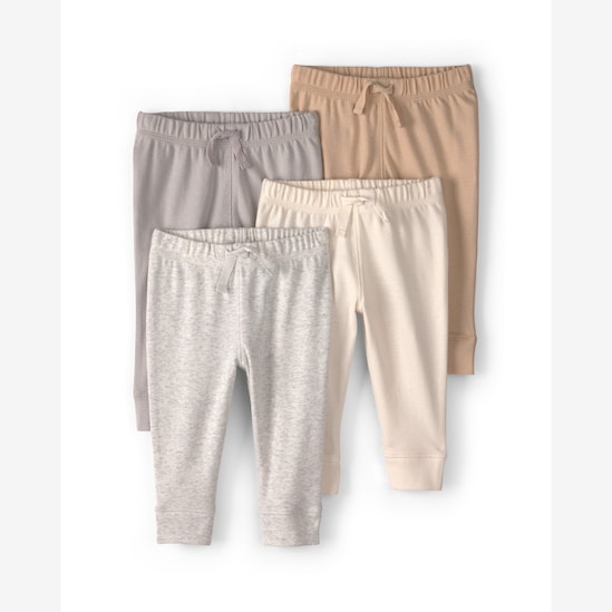 Kit calça bebê 4 peças jogger básica - Multicor | Carter's