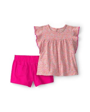 Conjunto curto infantil 2 peças floral - Multicor | Carter's