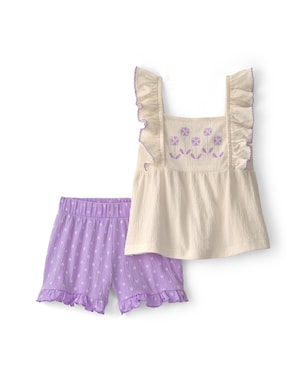 Conjunto curto infantil 2 peças texturizado e estampado - Multicor | Carter's