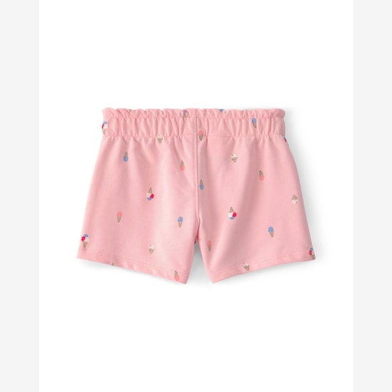 Short infantil com elástico estampado - Rosa | Carter's