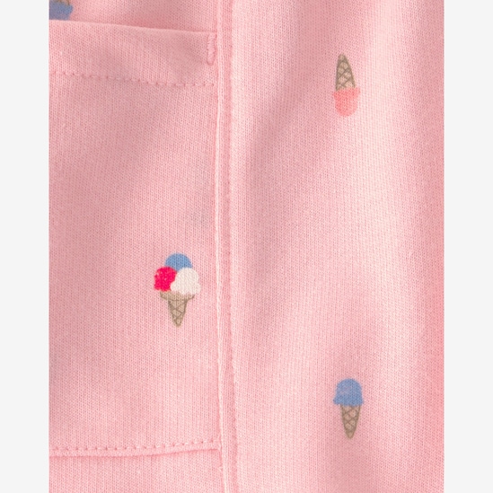 Short infantil com elástico estampado - Rosa | Carter's