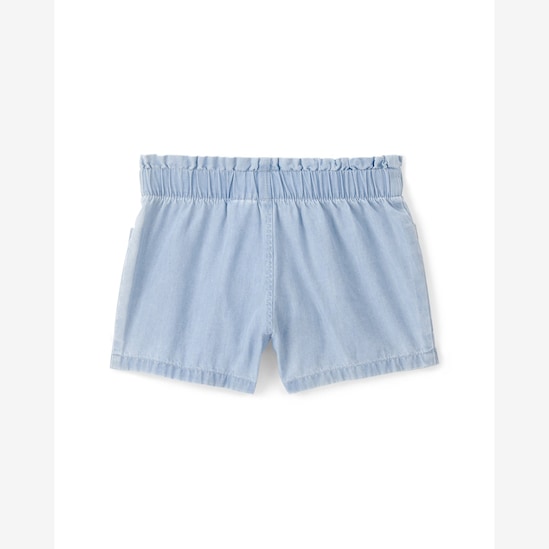 Short jeans infantil com elástico - Denim Claro | Carter's