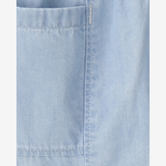 Short jeans infantil com elástico - Denim Claro | Carter's